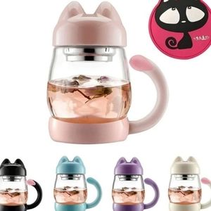 Brand new, pink  cat Hwagui glass